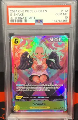 ONE PIECE Card S-Snake SR Alt Art #112 Two Legends OP08 PSA GEM MINT 10 - Image 1