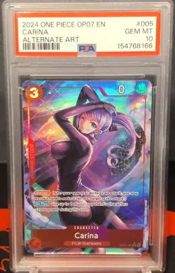 ONE PIECE Carina R Alt Art #005 500 Years in the Future OP07 PSA GEM MINT 10 - Image 1