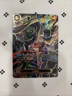 Sabo OP07-118 SP Gold OP13 Alternate Art One Piece Card English - Image 1