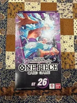 One Piece Card Game Monkey D. Luffy ST 26 Starter Deck Purple Black (2 Starters) - Image 1
