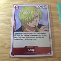 SANJI OP01-013 R ROMANCE DAWN ENGLISH ONE PIECE CARD GAME Foil - Image 1