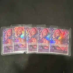 Bandai One Piece Card Game Vinsmoke Reiju Holo Lot of 5 English Cards - Image 1