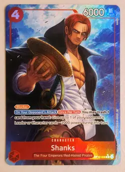 Shanks SR Alternate Art (Alt Art AA) English One Piece TCG OP12-008 - Image 1