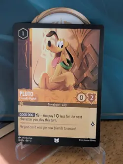 PLUTO Friendly Pooch NM-MINT Disney Lorcana TCG non Foil 18/204 EN3 - Image 1