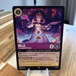 Disney Lorcana Fabled Belle Accomplished Mystic 40/204 NM Super Rare - Image 1