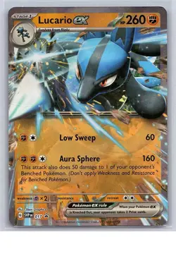 Pokemon TCG Lucario EX Full Art Promo Holo Card 017 SV Scarlet & Violet 260 HP - Image 1