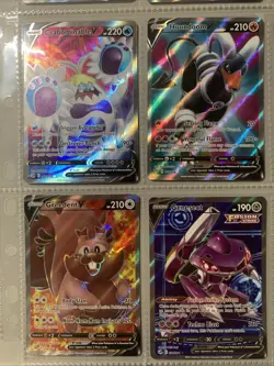 Pokemon TCG Modern Full Art Holo Rare V Binder Page Lot of 9 Cards - Image 5