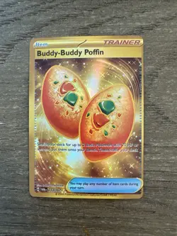 Pokemon Card - Buddy-Buddy Poffin Twilight Masquerade 223/167 Hyper Rare 2024 - Image 1
