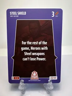 2024 Bo Jackson Battle Arena Update 1st Ed Steel Shield Play Card #PL-18 - Image 1