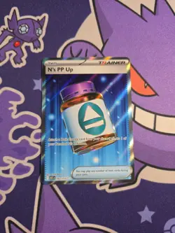 Pokemon N's PP Up Trainer Full Art Foil Rare Card 262/217 ASC - Image 1