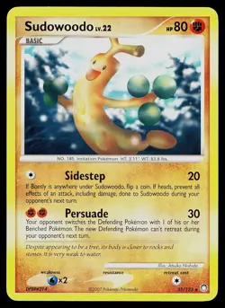 Pokemon Card - Mysterious Treasures 35/123 Sudowoodo Rare - Image 1