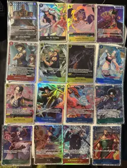 Bandai One Piece CCG 16-Card Japanese Character Lot Monkey D. Luffy & Zoro - Image 1