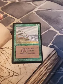 MTG Limited Edition Beta 1993 Hurricane NM Card LEB Uncommon Old School 93/94 - Image 1