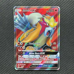 Pokemon TCG - Entei GX - Shining Legends - 71/73 - Holo Full Art - LP/MP - Image 1