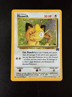 Pokemon Meowth 10/53 Wotc Promo Holo Card Basic Stage 50 HP - Image 1