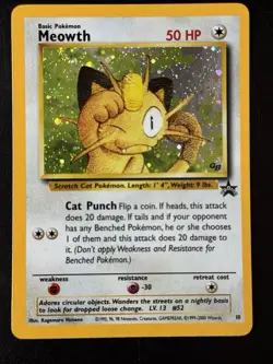 Pokemon Meowth 10/53 Wotc Promo Holo Card Basic Stage 50 HP - Image 2