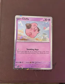 Pokemon TCG Cleffa SVP 095 Cosmos Holo Promo Temporal Forces Swirl Card NM - Image 4