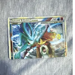 Pokemon Suicune & Entei Legend 94+95/95 Legend Card 160HP English TCG - Image 1