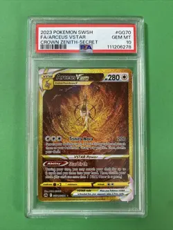 2023 Pokemon SWSH Full Art ARCEUS VSTAR Crown Zenith Secret - PSA 10 🔥 NEW CERT - Image 1