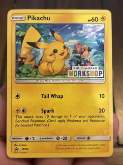 Pokemon Pikachu Build-A-Bear Workshop SM86 Promo Card English - Image 1