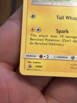 Pokemon Pikachu Build-A-Bear Workshop SM86 Promo Card English - Image 4