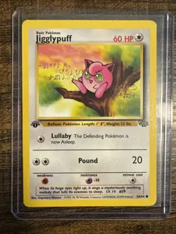 Pokemon TCG Jigglypuff 54/64 Jungle Non Holo 1st Edition - Image 1