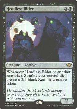 MTG Headless Rider (118) *Foil* Base Rare Innistrad: Crimson Vow NM - Image 1