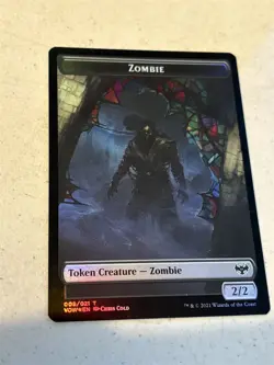 mtg foil token Zombie // Zombie, 005/008, Innistrad Crimson Vow, unplayed - Image 1