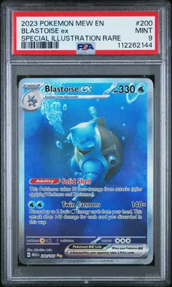 2023 Pokemon Blastoise ex PSA 9 SIR Scarlet & Violet 151 Special Illustration - Image 1