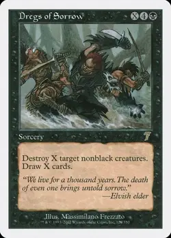 Dregs of Sorrow - Foil 7th Edition MP MTG - Image 1