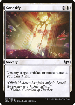 x1 Sanctify VOW MTG 33/277 COMMON M/NM 1x - Image 1