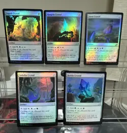 Ikoria Crystal Set Mtg (zagoth, Savai, Raugrin, Ketria, Indatha Crystals) Foils - Image 1