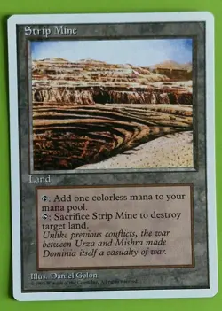 MTG STRIP MINE x1, 4th Edition. Good. Commander, Vintage - Image 1