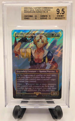 2025 Final Fantasy Commander Tidus, Yuna's Guardian Surge Foil #0213 BGS 9.5 - Image 1