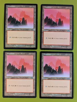 Mountain (345) x4 Urza's Saga 4x Magic the Gathering MTG - Image 1