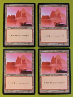 Mountain (346) x4 Urza's Saga 4x Magic the Gathering MTG - Image 1