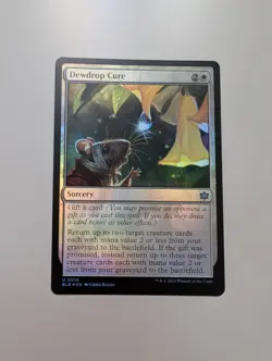 MTG - Dewdrop Cure (Foil) - Bloomburrow NM/M Condition - Image 1