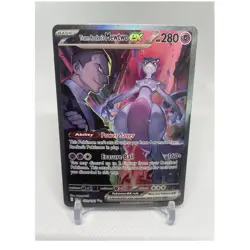 Pokemon Team Rocket's Mewtwo ex 231/182 Destined Rivals SIR Holo 280 HP ENG - Image 1