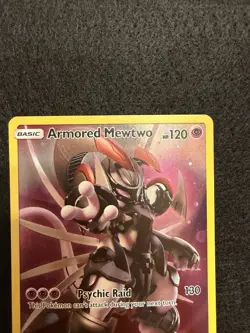 Pokemon Armored Mewtwo SM228 SM Holo Promo English 120 HP Psychic Raid 130 - Image 3
