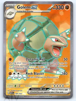 Golem ex 189/165 Pokemon 151 Ultra Rare - Image 1