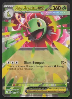 Mega Meganium ex 034 Holo Promo ME: Mega Evolution Promo Pokemon Near Mint - Image 1
