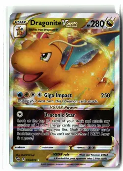 Dragonite VSTAR ⭐ 050/078 Holo VSTAR Rare Pokemon GO 2022 Pokemon NM - Image 1