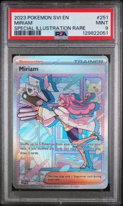 2023 POKEMON SVI EN-SCARLET & VIOLET SPECIAL ILLUSTRATION RARE #251 MIRIAM PSA 9 - Image 1
