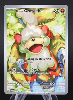 Hisuian Growlithe Illustration Rare 181/167 Twilight Masquerade Pokemon English - Image 1