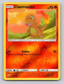 Charmander 12/181 Common Team Up Pokemon Reverse Holo NM - Image 1