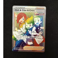 Pokemon Chili & Cilan & Cress Secret Rare Full Art Holo 273/264 Eng - Image 1