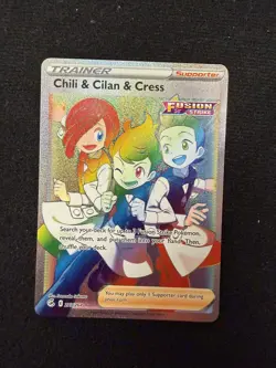 Pokemon Chili & Cilan & Cress Secret Rare Full Art Holo 273/264 Eng - Image 2