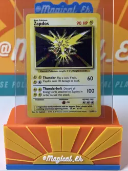 Zapdos #16 Holo Rare Pokemon TCG 1999 Base Set Unlimited MP Moderately Played - Image 1