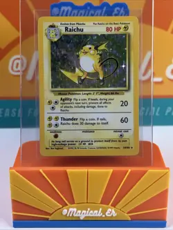 Raichu #14 Holo Rare Pokemon TCG 1999 Base Set Unlimited MP Moderately Played - Image 1