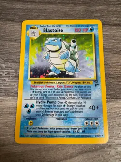 2000 POKEMON TCG BASE SET 2 BLASTOISE 2/130 HOLO RARE MP CONDITION - Image 1